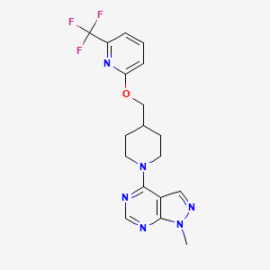 2-[(1-{1-methyl-1H-pyrazolo[3,4-d]pyrimidin-4-yl}piperidin-4-yl)methoxy]-6-(trifluoromethyl)pyridine