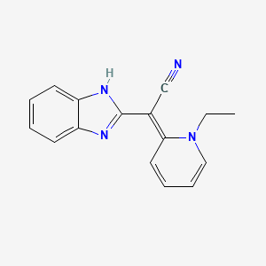 (2E)-1H-benzimidazol-2-yl(1-ethylpyridin-2(1H)-ylidene)ethanenitrile