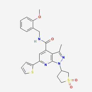 1-(1,1-dioxidotetrahydrothiophen-3-yl)-N-(2-methoxybenzyl)-3-methyl-6-(thiophen-2-yl)-1H-pyrazolo[3,4-b]pyridine-4-carboxamide