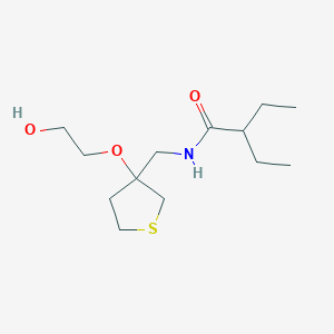 2-ethyl-N-((3-(2-hydroxyethoxy)tetrahydrothiophen-3-yl)methyl)butanamide