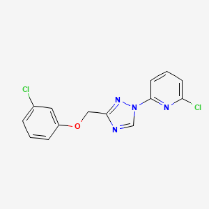 2-chloro-6-{3-[(3-chlorophenoxy)methyl]-1H-1,2,4-triazol-1-yl}pyridine
