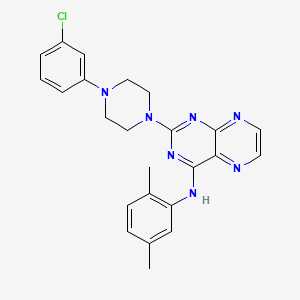 2-[4-(3-chlorophenyl)piperazin-1-yl]-N-(2,5-dimethylphenyl)pteridin-4-amine