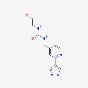 1-(2-methoxyethyl)-3-((2-(1-methyl-1H-pyrazol-4-yl)pyridin-4-yl)methyl)urea