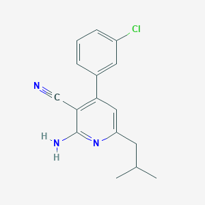 2-Amino-4-(3-chlorophenyl)-6-isobutylnicotinonitrile