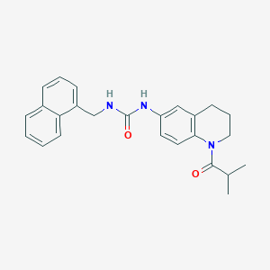 molecular formula C25H27N3O2 B2809150 1-(1-Isobutyryl-1,2,3,4-tetrahydroquinolin-6-yl)-3-(naphthalen-1-ylmethyl)urea CAS No. 1203150-70-2