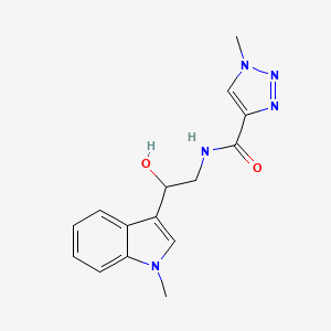 N-(2-hydroxy-2-(1-methyl-1H-indol-3-yl)ethyl)-1-methyl-1H-1,2,3-triazole-4-carboxamide