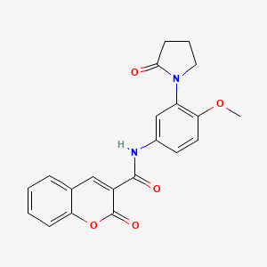 N-[4-methoxy-3-(2-oxopyrrolidin-1-yl)phenyl]-2-oxochromene-3-carboxamide