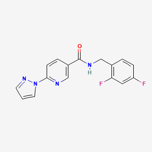 N-(2,4-difluorobenzyl)-6-(1H-pyrazol-1-yl)nicotinamide
