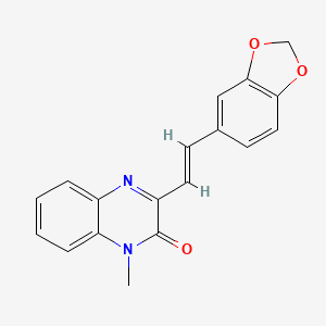 3-[(E)-2-(1,3-benzodioxol-5-yl)ethenyl]-1-methylquinoxalin-2-one