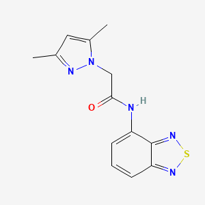 N-(benzo[c][1,2,5]thiadiazol-4-yl)-2-(3,5-dimethyl-1H-pyrazol-1-yl)acetamide