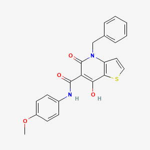 4-benzyl-7-hydroxy-N-(4-methoxyphenyl)-5-oxo-4,5-dihydrothieno[3,2-b]pyridine-6-carboxamide