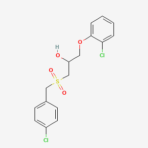 molecular formula C16H16Cl2O4S B2809218 1-[(4-Chlorobenzyl)sulfonyl]-3-(2-chlorophenoxy)-2-propanol CAS No. 478260-52-5