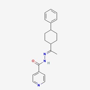 molecular formula C20H23N3O B2809220 (E)-N'-(1-(4-phenylcyclohexyl)ethylidene)isonicotinohydrazide CAS No. 324780-16-7