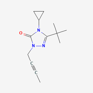 molecular formula C13H19N3O B2809221 1-(but-2-yn-1-yl)-3-tert-butyl-4-cyclopropyl-4,5-dihydro-1H-1,2,4-triazol-5-one CAS No. 2202080-65-5