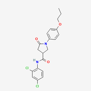 molecular formula C20H20Cl2N2O3 B2809241 N-(2,4-dichlorophenyl)-5-oxo-1-(4-propoxyphenyl)pyrrolidine-3-carboxamide CAS No. 351067-28-2