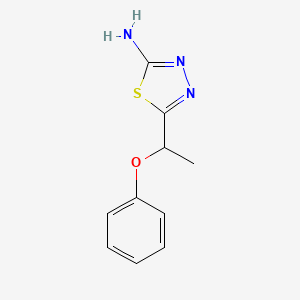 5-(1-Phenoxyethyl)-1,3,4-thiadiazol-2-amine