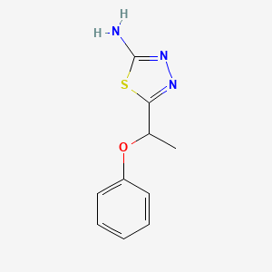 B2809246 5-(1-Phenoxy-ethyl)-[1,3,4]thiadiazol-2-yl-amine CAS No. 76784-70-8