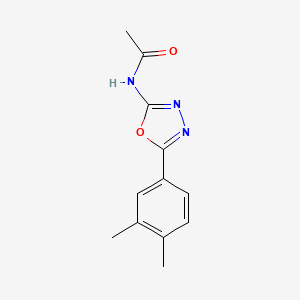 molecular formula C12H13N3O2 B2809261 N-[5-(3,4-dimethylphenyl)-1,3,4-oxadiazol-2-yl]acetamide CAS No. 899963-31-6