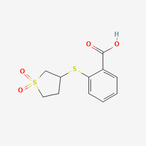 molecular formula C11H12O4S2 B2809275 2-[(1,1-dioxidotetrahydrothien-3-yl)thio]benzoic acid CAS No. 848658-85-5