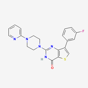 B2809291 7-(3-fluorophenyl)-2-(4-pyridin-2-ylpiperazin-1-yl)thieno[3,2-d]pyrimidin-4(3H)-one CAS No. 1242983-81-8