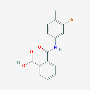 molecular formula C15H12BrNO3 B2809293 2-[(3-Bromo-4-methylphenyl)carbamoyl]benzoic acid CAS No. 306324-93-6