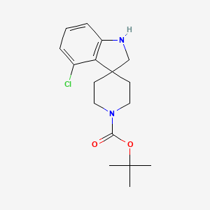 molecular formula C17H23ClN2O2 B2809296 tert-Butyl 4-chlorospiro[indoline-3,4'-piperidine]-1'-carboxylate CAS No. 1129432-44-5