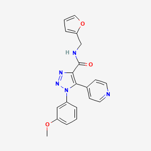 molecular formula C20H17N5O3 B2809308 N-(furan-2-ylmethyl)-1-(3-methoxyphenyl)-5-(pyridin-4-yl)-1H-1,2,3-triazole-4-carboxamide CAS No. 1326905-51-4