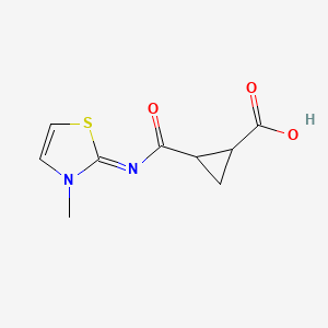 molecular formula C9H10N2O3S B2809319 2-[(3-methyl-1,3-thiazol-2-ylidene)carbamoyl]cyclopropane-1-carboxylic Acid CAS No. 866011-09-8