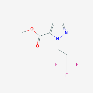 molecular formula C8H9F3N2O2 B2809328 methyl 2-(3,3,3-trifluoropropyl)pyrazole-3-carboxylate CAS No. 1860801-85-9