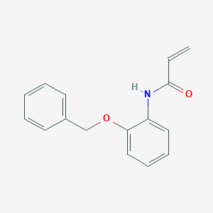 molecular formula C16H15NO2 B2809339 N-(2-Phenylmethoxyphenyl)prop-2-enamide CAS No. 1877984-22-9