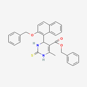 B2809351 Benzyl 4-(2-(benzyloxy)naphthalen-1-yl)-6-methyl-2-thioxo-1,2,3,4-tetrahydropyrimidine-5-carboxylate CAS No. 500148-87-8