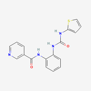molecular formula C17H14N4O2S B2809357 N-(2-(3-(thiophen-2-yl)ureido)phenyl)nicotinamide CAS No. 1207044-70-9