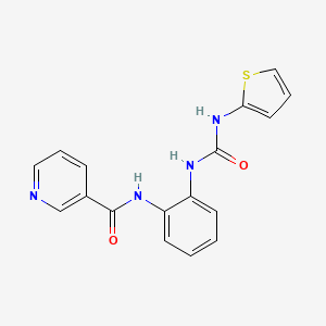 N-(2-(3-(thiophen-2-yl)ureido)phenyl)nicotinamide