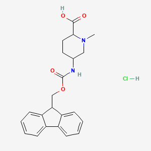 5-(9H-Fluoren-9-ylmethoxycarbonylamino)-1-methylpiperidine-2-carboxylic acid;hydrochloride