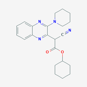 Cyclohexyl cyano[3-(piperidin-1-yl)quinoxalin-2-yl]acetate
