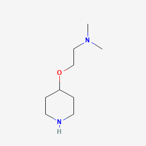 molecular formula C9H20N2O B2809391 N,N-dimethyl-2-(piperidin-4-yloxy)ethanamine CAS No. 1342025-61-9; 884586-66-7