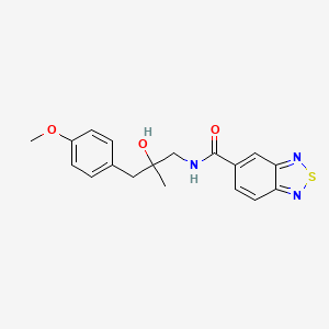 molecular formula C18H19N3O3S B2809392 N-[2-hydroxy-3-(4-methoxyphenyl)-2-methylpropyl]-2,1,3-benzothiadiazole-5-carboxamide CAS No. 1396803-33-0