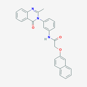 molecular formula C27H21N3O3 B2809425 N-(3-(2-methyl-4-oxoquinazolin-3(4H)-yl)phenyl)-2-(naphthalen-2-yloxy)acetamide CAS No. 904273-08-1