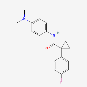molecular formula C18H19FN2O B2809429 N-[4-(dimethylamino)phenyl]-1-(4-fluorophenyl)cyclopropane-1-carboxamide CAS No. 1091381-39-3