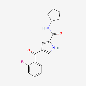 N-cyclopentyl-4-(2-fluorobenzoyl)-1H-pyrrole-2-carboxamide