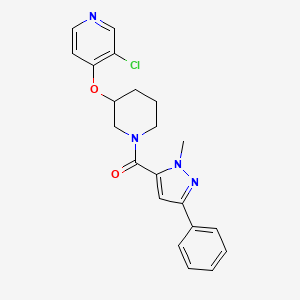 (3-((3-chloropyridin-4-yl)oxy)piperidin-1-yl)(1-methyl-3-phenyl-1H-pyrazol-5-yl)methanone