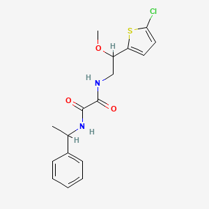 N1-(2-(5-chlorothiophen-2-yl)-2-methoxyethyl)-N2-(1-phenylethyl)oxalamide