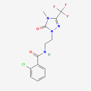 2-Chloro-N-[2-[4-methyl-5-oxo-3-(trifluoromethyl)-1,2,4-triazol-1-yl]ethyl]benzamide