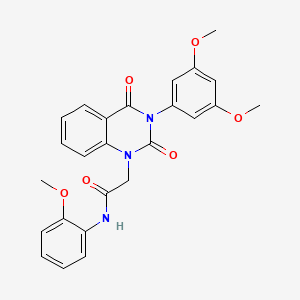 2-(3-(3,5-dimethoxyphenyl)-2,4-dioxo-3,4-dihydroquinazolin-1(2H)-yl)-N-(2-methoxyphenyl)acetamide
