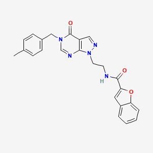 N-(2-(5-(4-methylbenzyl)-4-oxo-4,5-dihydro-1H-pyrazolo[3,4-d]pyrimidin-1-yl)ethyl)benzofuran-2-carboxamide