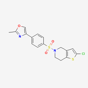 4-[4-({2-chloro-4H,5H,6H,7H-thieno[3,2-c]pyridin-5-yl}sulfonyl)phenyl]-2-methyl-1,3-oxazole