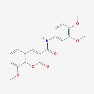 molecular formula C19H17NO6 B2809481 N-(3,4-dimethoxyphenyl)-8-methoxy-2-oxo-2H-chromene-3-carboxamide CAS No. 317327-37-0
