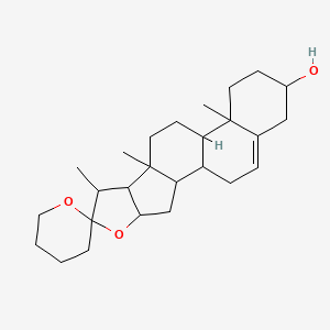 4a,6a,7-Trimethyl-1,2,3,3',4,4',4a,4b,5,5',6,6',6a,6b,7,9a,10,10a,10b,11-icosahydrospiro[naphtho[2',1':4,5]indeno[2,1-b]furan-8,2'-pyran]-2-ol