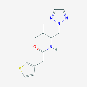 molecular formula C13H18N4OS B2809487 N-(3-methyl-1-(2H-1,2,3-triazol-2-yl)butan-2-yl)-2-(thiophen-3-yl)acetamide CAS No. 2034561-50-5