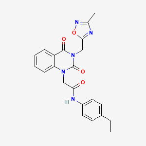 N-(4-ethylphenyl)-2-(3-((3-methyl-1,2,4-oxadiazol-5-yl)methyl)-2,4-dioxo-3,4-dihydroquinazolin-1(2H)-yl)acetamide